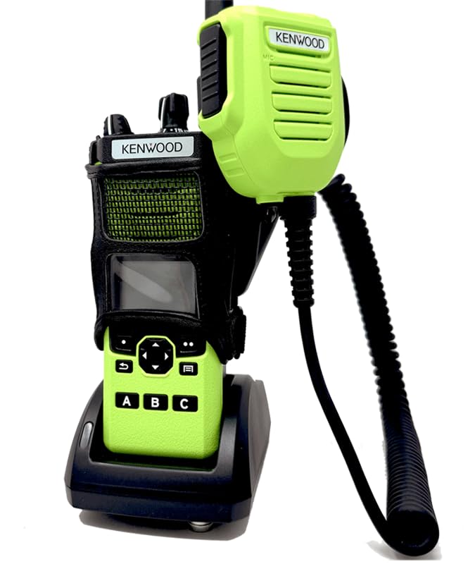 TurtleBack Kenwood VP8000 Duty Belt Clip Carry Holder Case, Holder fits Kenwood VP8000 Radio Black Leather Duty Belt with Heavy Duty Rotating Belt