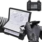Tactical Map Case Arm Sleeve with Flag Patch, Military Wrist Pouch, Range Card Holder, Tan (Black)