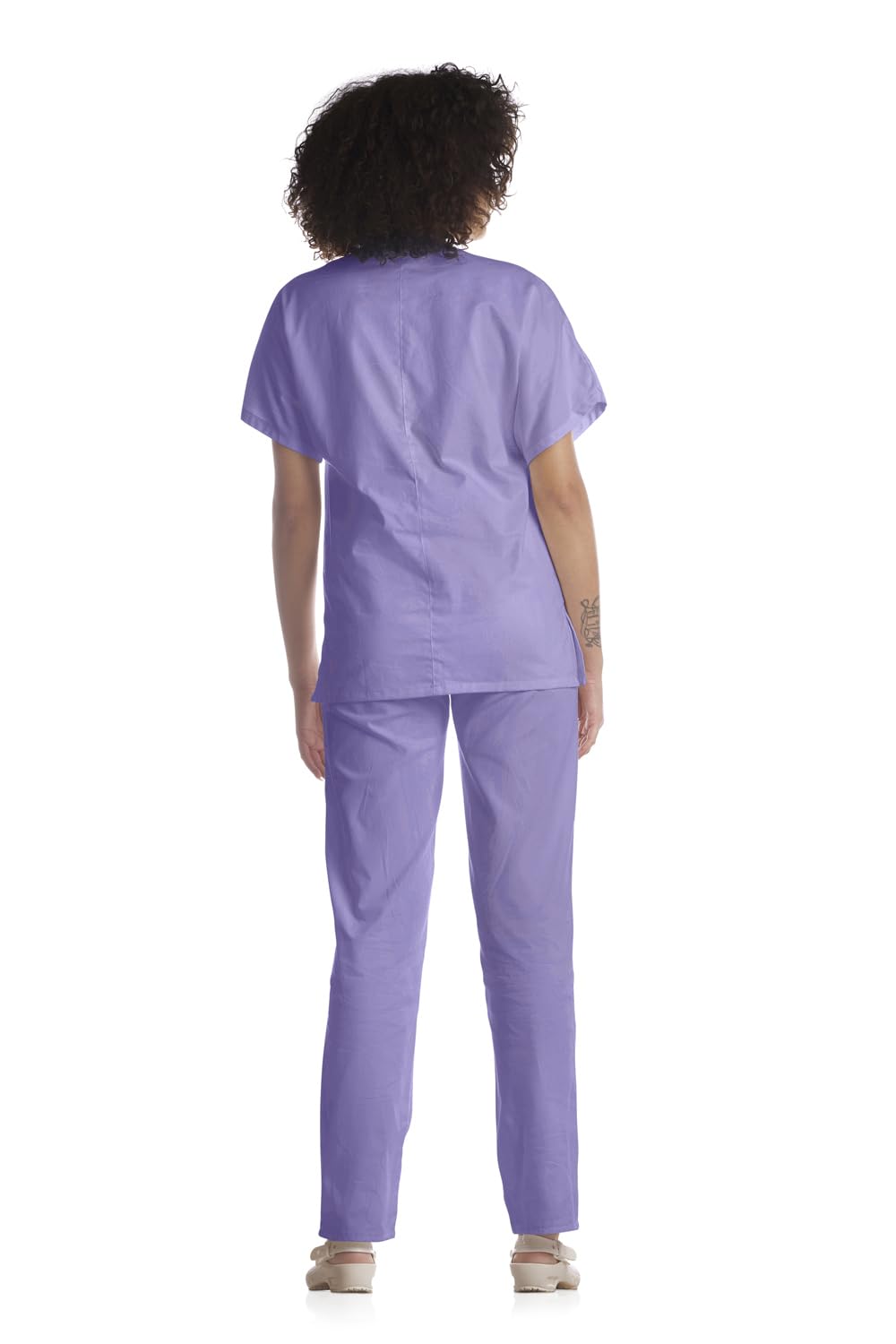 Tecno Hospital Blouson pour hôpital, pour aide soignante, esthéticienne, infirmière, médecin, sanitaire, laboratoire, avec 2 poches avant, poches latérales, col en V, unisexe
