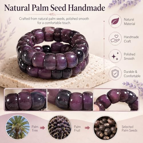 Image of Fidget Bracelet Bodhi Seed Bracelets Anxiety Fidget Bracelets Protection Healing Stretch Alleviate Anxiety Stress Protection Healing Bodhi Jewelry Gifts for Women Men