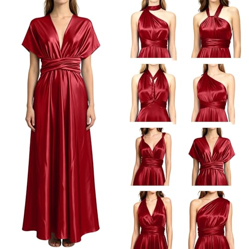Robe de cocktail festive en satin fluide pour cérémonie estivale