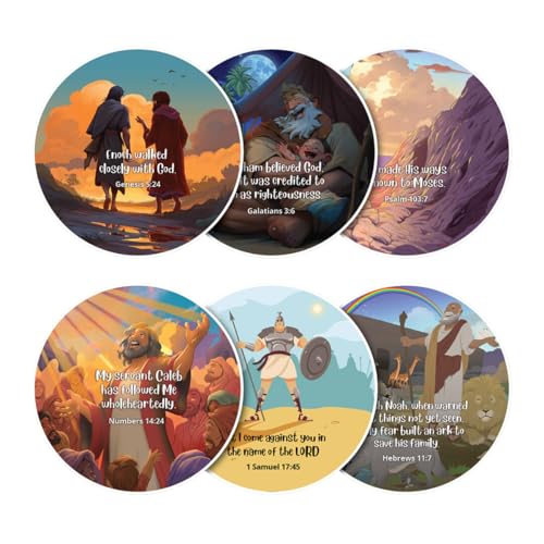 GLORILIGHT HD Disc Set Heroes of The Faith for Boys Boy Heroes from The Bible Project Bible Verses on Walls or Ceilings Includes 6 Interchangeable Discs Help Children Live by The Truth of God