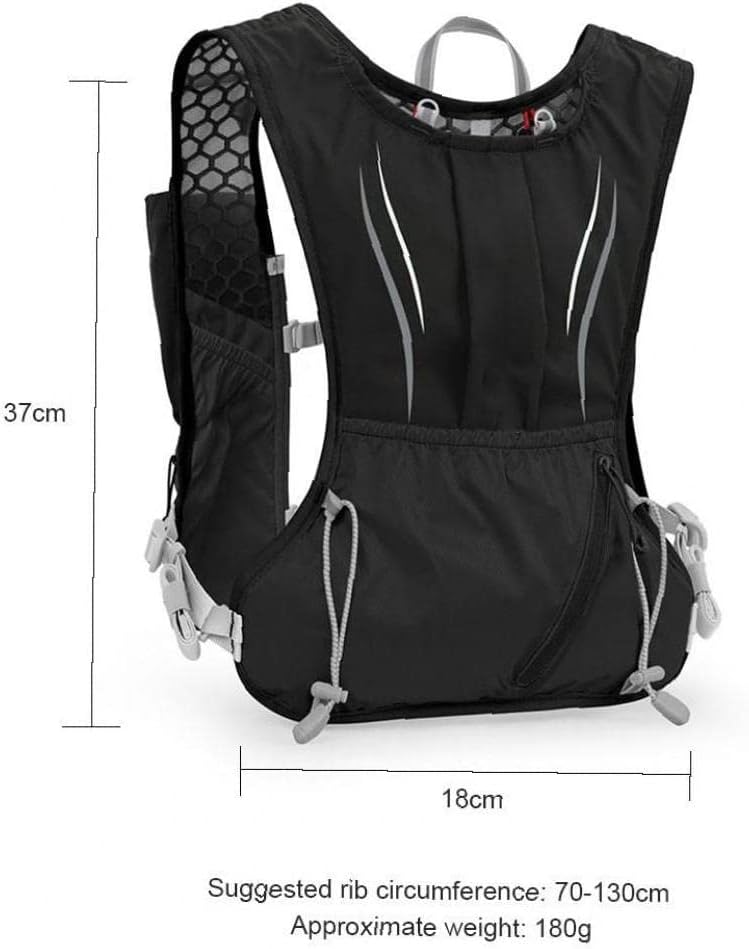 5l Running Hydration Vest Backpack Lightweight Trail Running Hydration Pack Hydration Vest Bag for Black 37x18x7.29cm