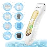 JCOTTON Haarschneidemaschine Kinder, Leise Baby Haarschneider, USB Wiederaufladbare Wasserdicht Baby Haartrimmer mit 3 Führungskämme im Beutel zur Einfachen Aufbewahrung (Mit Tasche)