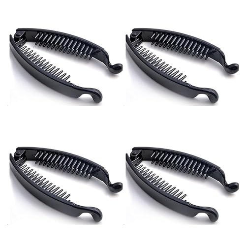 4 pinzas para el pelo de plátano para mujer, pinzas trenzadas, horquillas para el cabello, regalo de Navidad, pinzas para el cabello, accesorios