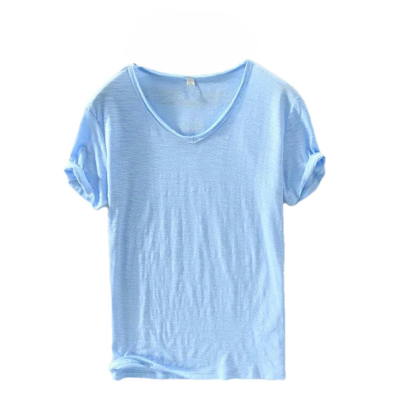 T-shirt col en V homme anti-déformation pour le sport intensif
