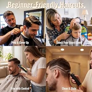 Ufree Cordless Hair Clippers for Men, Barber Clippers and Trimmers Set — photo 4 of 6