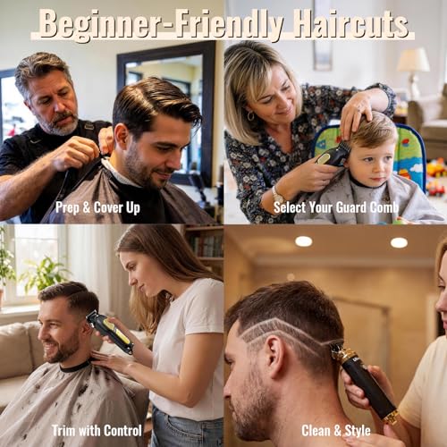 Image of Ufree Hair Clippers for Men, Clippers and Trimmers Set, Cordless Barber Clippers, Grooming Kit, Gifts for Men