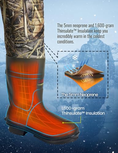 TIDEWE Neoprene Chest Waders for Men, Waterproof Duck Hunting 1600 NE 11 - image 3