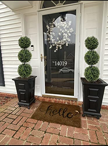 momoplant (2 Pack) Artificial Cypress Topiary Ball Tree -Triple Ball Boxwood- 37Inchs Triple Ball Boxwood Indoor/Outdoor Topiaries Trees - Artificial Outdoor Plants Cypress Plant - Thumbnail 2