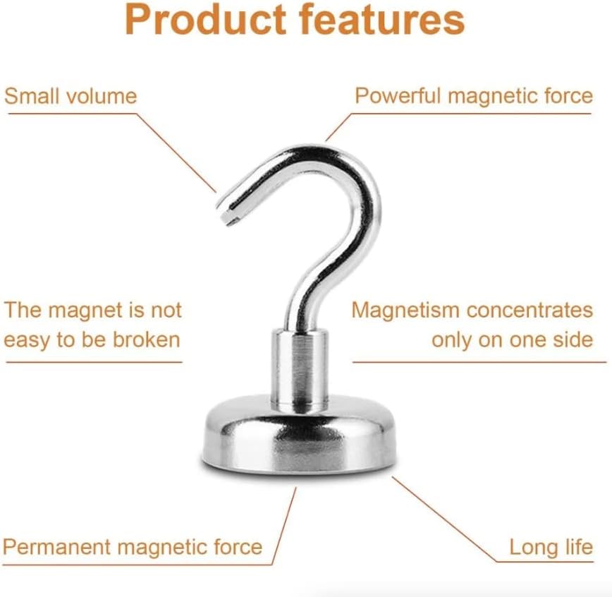 The Perfect PART10 Pack Dia Strong Magnetic Hook Hanger N52 Neodymium Clamping Magnet Hooks USA