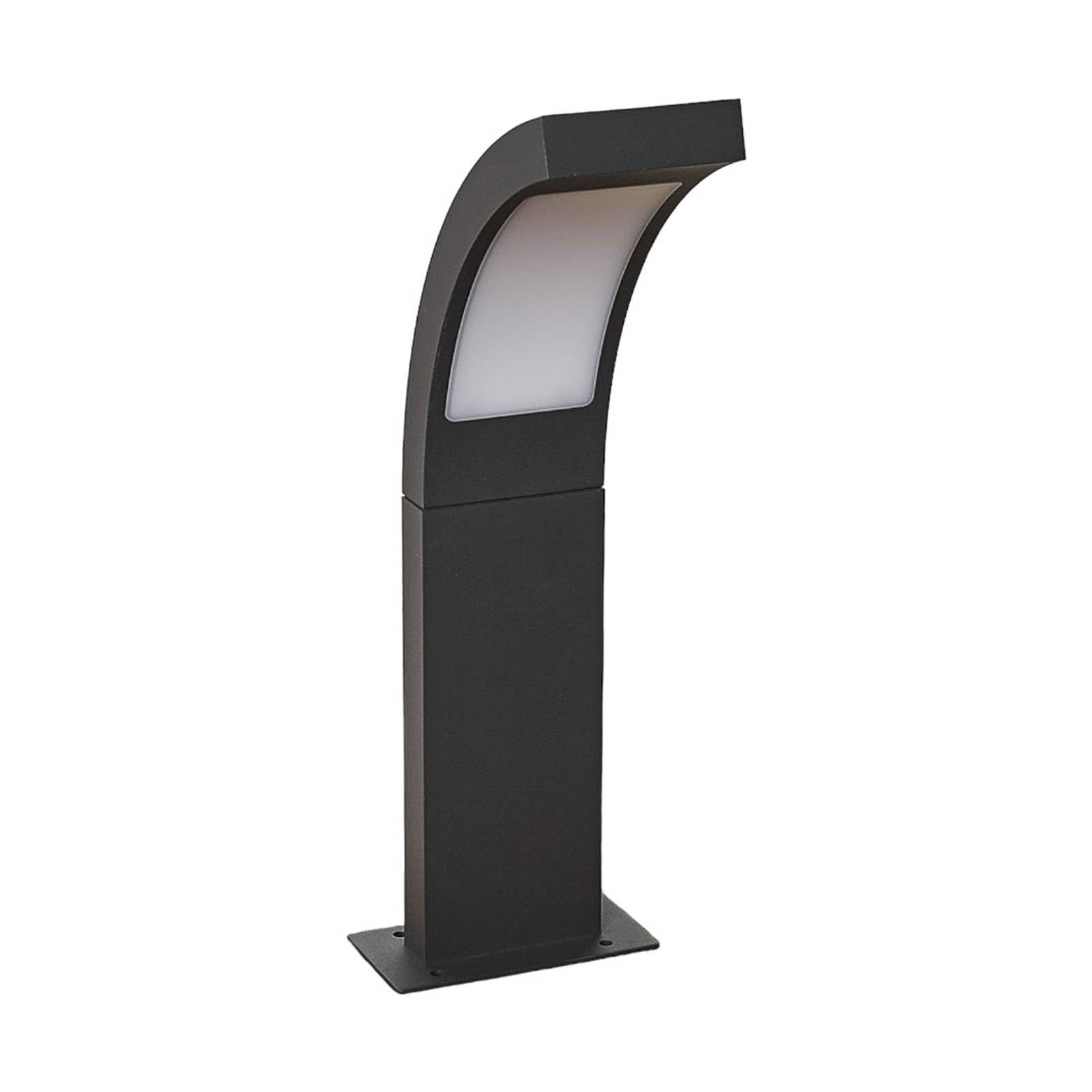 Lucande Paletto Luminoso LED Segnapassi in alluminio, Grigio Antracite Lampioncino da esterno moderno di design Faretto illuminazione aiuole sentieri ingresso e cancello giardino 40 cm IP54