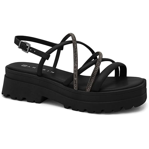 Sandália Papete Feminina Tratorada Preto Ramarim 2438203-0005