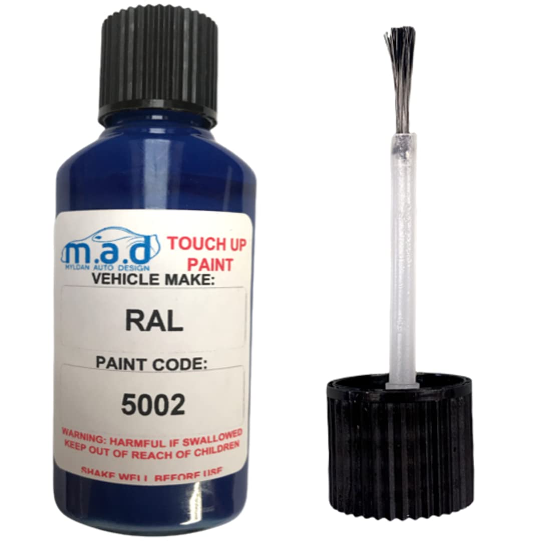 Mad Paints Ral 5002 Ultramarine Blue M.a.d Myldan Auto Design Touch Up Paint For - 30Ml Kit With Built-In Brush, Scratch Paint Repair Kit
