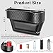 LEYACS Car Seat Gap Filler, Premium Leather Car Seat Gap Filler Organizer with Cup Holder, Car Seat Organizer with Two Seat Hooks, Can Hold Cell Phone, Keys, Cards, Canned Drinks - 2 Pack, Black