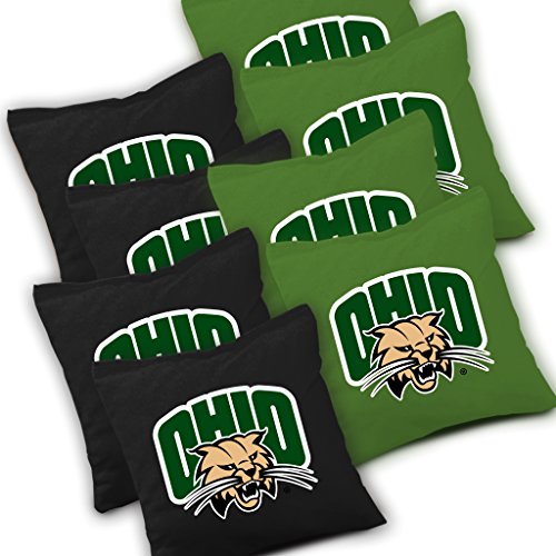 Ohio Bobcats Cornhole Bags Set of 8 Officially Licensed ACA Regulation Baggo Bean Bags ~ Made in The USA