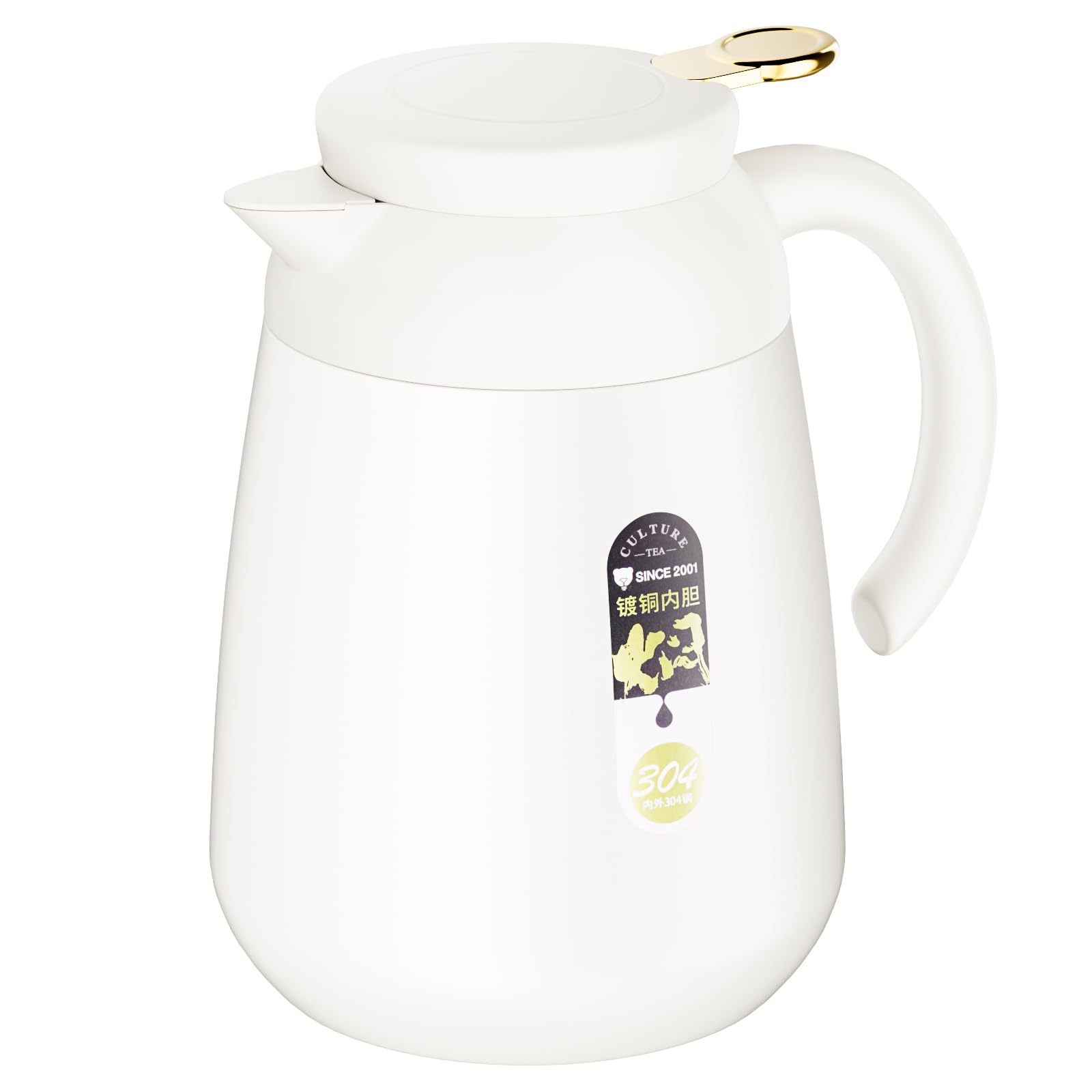 1L Thermal Coffee Carafe Pink, 304 Stainless Steel Double Wall Vacuum Insulated Flask, Hot Water Tea Pot with Push Button Pour, Hot & Cold Drinks Gift
