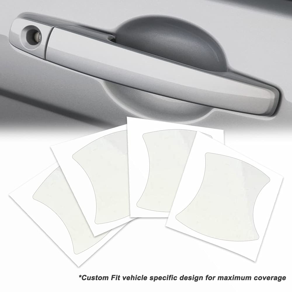 Custom Fit Door Handle Cup Clear Bra Paint Protector Film Anti Scratch Stone Guard Self Healing PPF (Set of 4) for 2021 2022 Honda Ridgeline