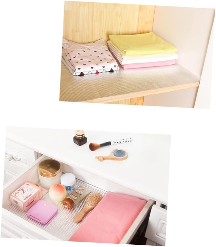 Mikinona Pantry Liner Double-Side Aluminum Foil Non-Adhesive Drawer Liner 60x300cm