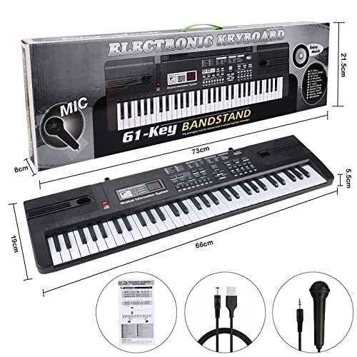 Clavier Numerique 61 touches, FOXSPORT, Piano Enfant, Clavier Electronique Portable avec Support de Partition et Microphone, Cadeau pour garçons et filles - Les Beatles, Paul McCartney, John Lennon, RIngo Starr, George Harrison Clavier Numerique 61 touches, FOXSPORT, Piano Enfant, Clavier Electronique Portable avec Support de Partition et Microphone, Cadeau pour garçons et filles – Image 3