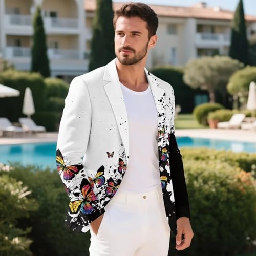 Men's Blazer Sport Coat Slim Fit One Button Soft Dress Coat Business Casual Jacket Fashion Daily Wear for Party4