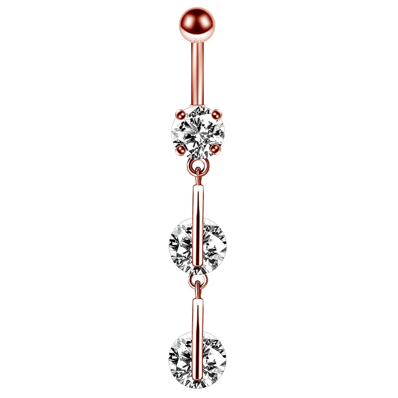 Belly Rings for Women Dangling Color, Body Pierce Jewelry for Women Round Star Flower Heart Cubic Zirconia