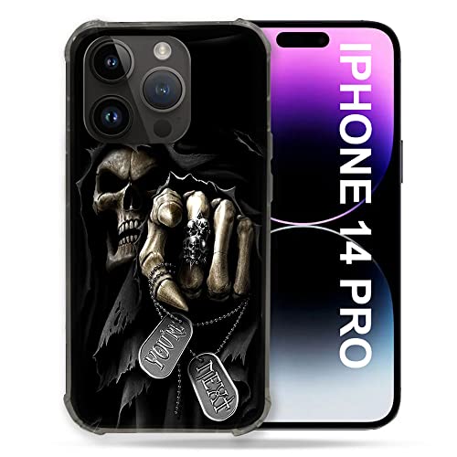 Coque iPhone 14 Pro Cokitec motif Tête de Mort impression HD durable