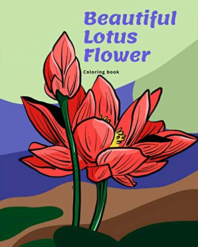 Beautiful Lotus Flower Coloring Book