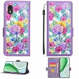 Kinetijy Case Compatible for Cubot J10 Phone Case Flip Cover [with Tempered Glass Screen Protector][RFID Blocking][Colorful Reflect Light] LPT-HUA1