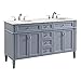 Elegant Decor 60 in. Double Bathroom Vanity Set in Grey