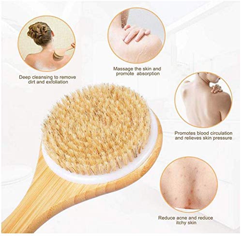 Dry Brushing Set, Biluer 2PCS Body Brush Back Scrubber And 1PCS Bath Brush Exfoliating Brush for Treatment & Verbetert… - Image 5