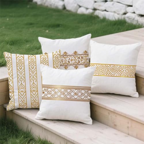 Housse coussin extérieur 60x60cm imperméable et résistant lot de 4