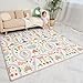 Tapis D'éveil Bébé Pliable Epais Réversible 150x180x1cm - Tapis De Jeu pour Enfant Bebe - Tapis De Sol XXL en Mousse - Tapis De Motricité Favorisant Le Développement Sensoriel - Cadeau Naissance Bébé