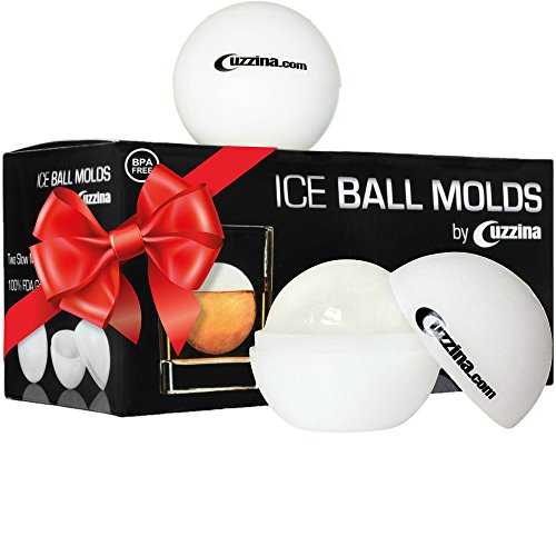 Ice Ball Maker - Sphere Ice Mold Creates Large 2.5 Inch Ice Balls