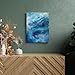 Blue Dragon Canvas Wall Art, Aqua Cloud Print, Fantasy Wall Decor for Living Room, Bedroom, Office, Unframed 16x20 Inch