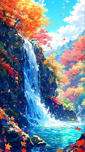 Broderie Diamant Painting Kit Complet Cascade : ARTGOTO Grande Taille 60x105cm