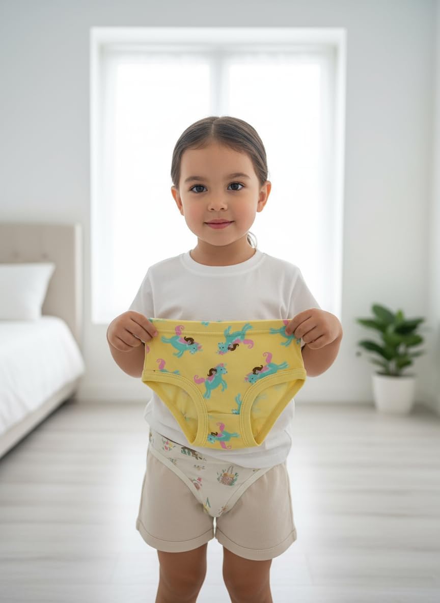 benetia Girls' Soft Cotton Underwear Little Kids ' Assorted Panties (Pack of 6) - Image 2