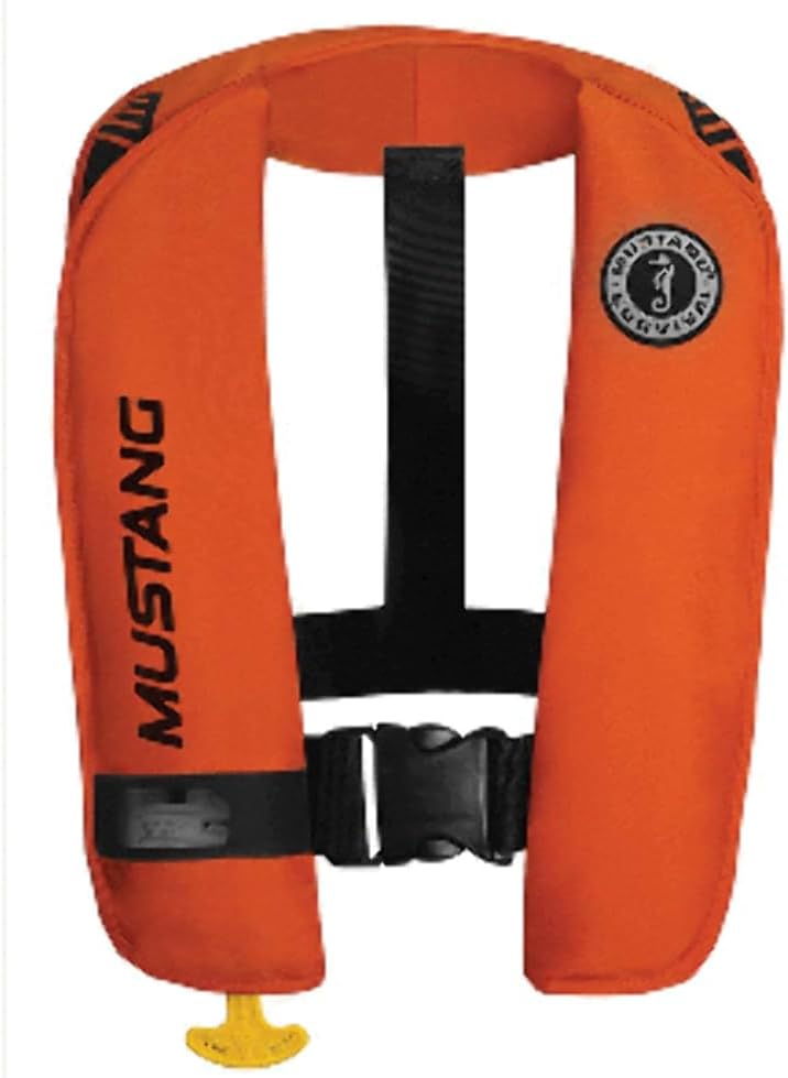 Mustang MIT 100 Inflatable Automatic PFD w/Reflective Tape - Orange