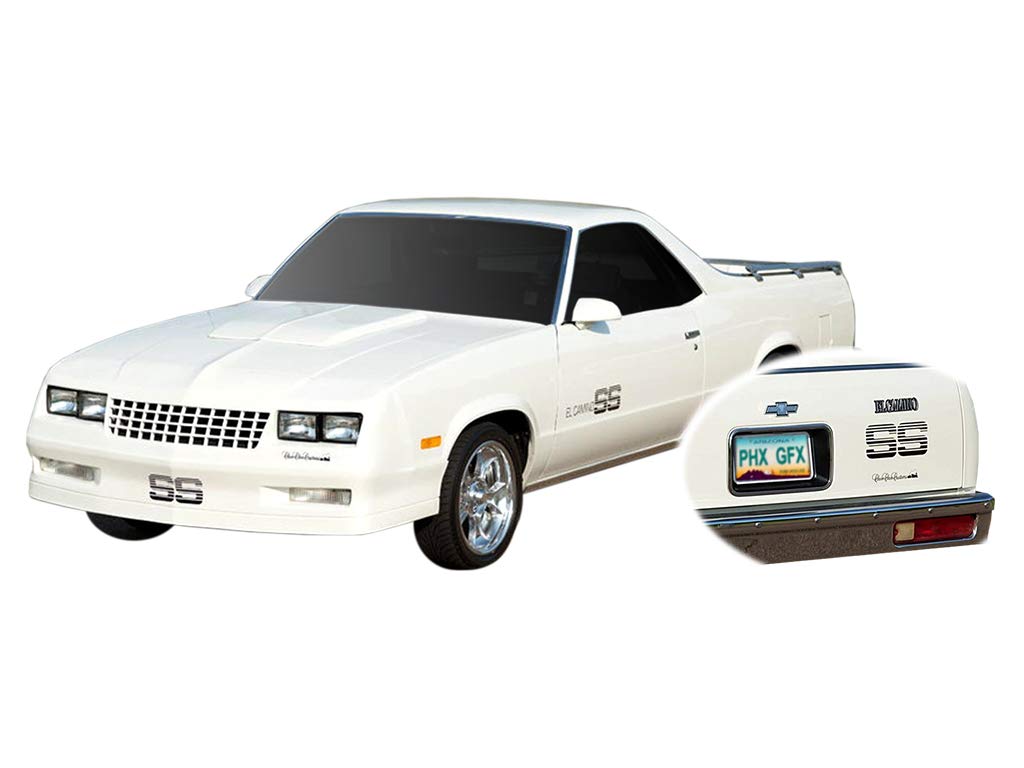 1983 1984 1985 1986 1987 El Camino SS Super Sport Choo Choo Customs Decals Stripes Kit - Silver