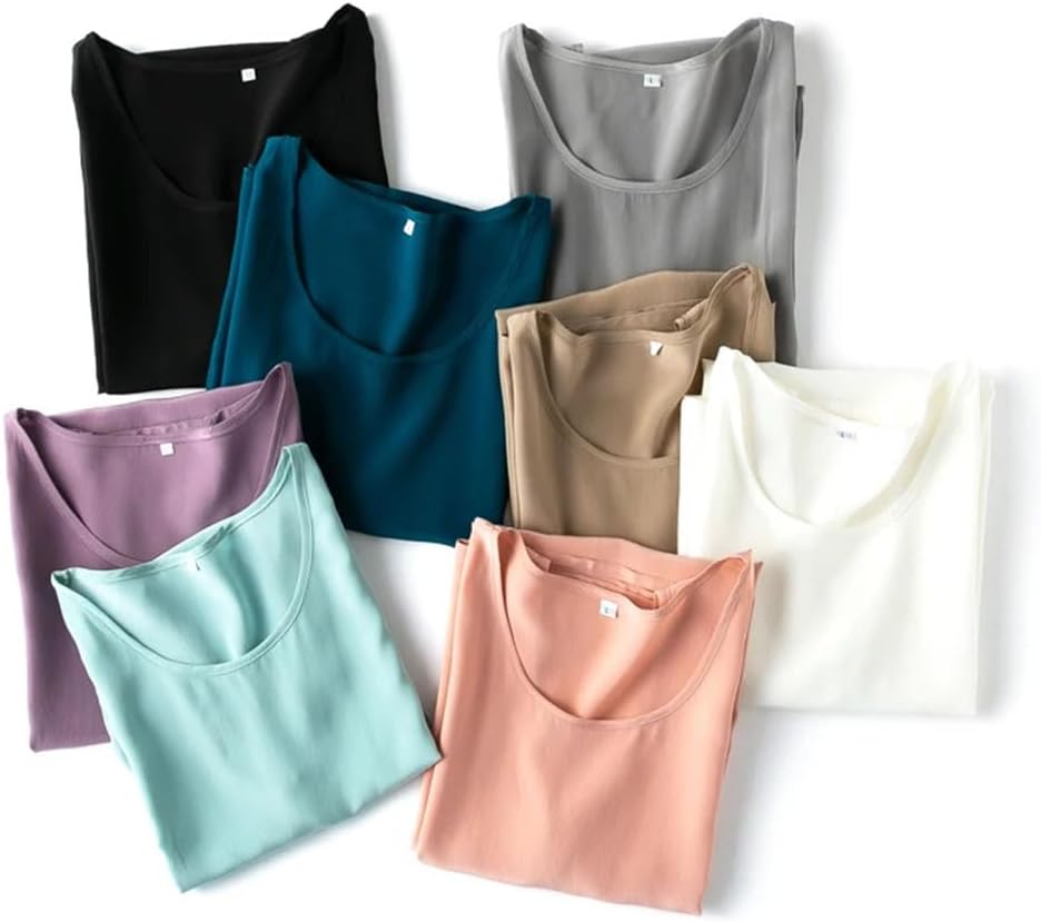 Women Slips Dress Silk Solid Colors Summer Sleeveless A-Line Tank Top Dress Sleepwear