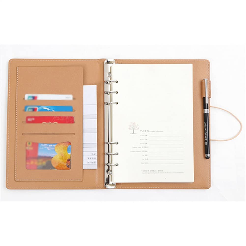 SePKUs Notebook Aziendale di Fascia Alta per riunioni, diario a Spirale a 6 Fori, Blocco Note, Agenda addensata, Simpatico diario Personale A5, Regalo (Stile C)