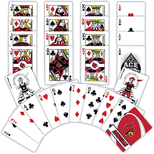 Image of MasterPieces Family Games - NCAA Louisville Cardinals Playing Cards - Officially Licensed Playing Card Deck for Adults, Kids, and Family