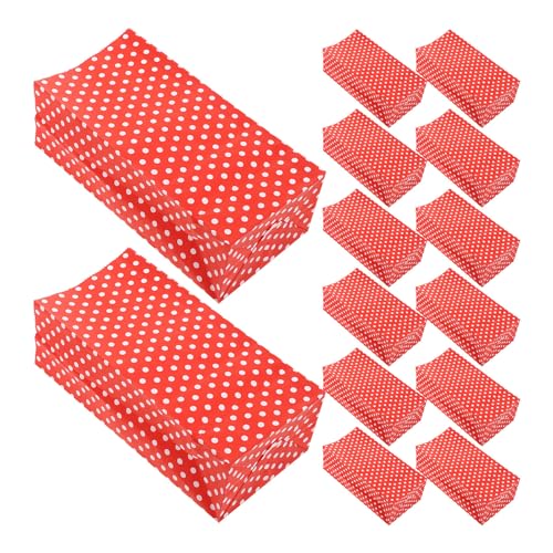 Zerodeko 50 Sachets à Bonbons en Papier Rouge, Emballage Simple et Accès Facile, Format Plat pour Fête ou Poche Présent, Lot de 50 Pièces et Pratique