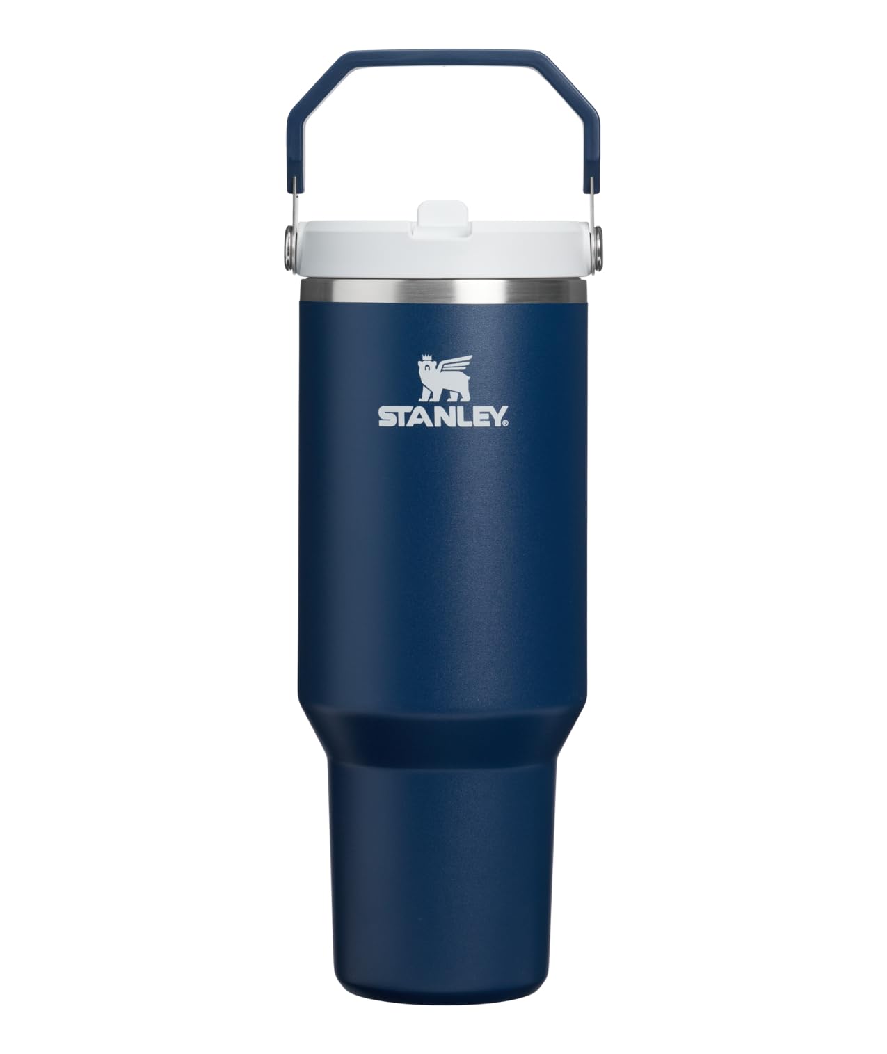 STANLEY IceFlow 2.0 Flip Straw Tumbler, 40 oz, Dark Navy | Easy Carry Handle | Twist On Lid and Flip Up Straw | Leak Resistant Water Bottle | Insulated Stainless Steel | BPA-Free