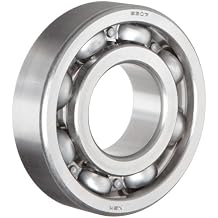 NSK 6305 Deep Groove Ball Bearing, Single Row, Open, Pressed Steel Cage, Normal Clearance, Metric, 25mm Bore, 62mm OD, 17mm Width, 11000rpm Maximum Rotational Speed, 2518lbf Static Load Capacity, 4631lbf Dynamic Load Capacity