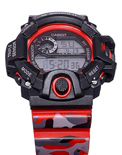 Image of SELLORIA Silicone Digital Watch Shockproof Multi-Functional Automatic Black Color Strap Waterproof Digital Sports Watch for Men Pack of 1, Water Resistance