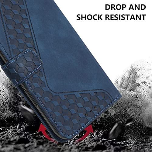 Motorola G62 Case Shockproof Geometric Pattern with Credit Card Holder Stand Leather Flip Folio Wallet Book Protective Folding Cover for Motorola Moto G62 Phone Case for Men Women - Image 4