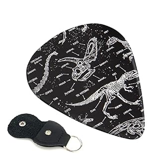 FUCVNPZ Lot de 6 médiators en celluloïd – Dinosaures jurassiques – Jauges fines, moyennes et lourdes pour guitares… - Les Beatles, Paul McCartney, John Lennon, RIngo Starr, George Harrison