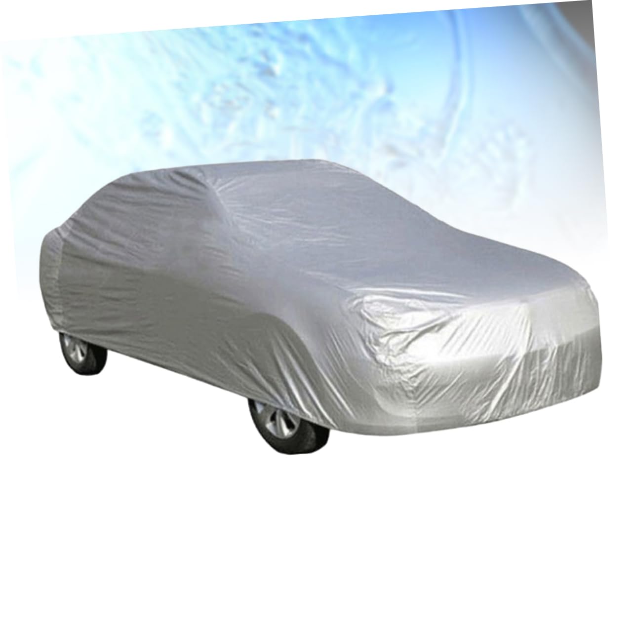 SOLUSTRE Full Car Cover Silver SUV Car Cover Waterproof Sunscreen Auto Hood Cover for Weather — view 6