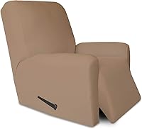 Vista 55 de PureFit Funda súper elástica para sofá reclinable con bolsillo, funda de sofá suave y antideslizante de elastano, lavable, protector de muebles